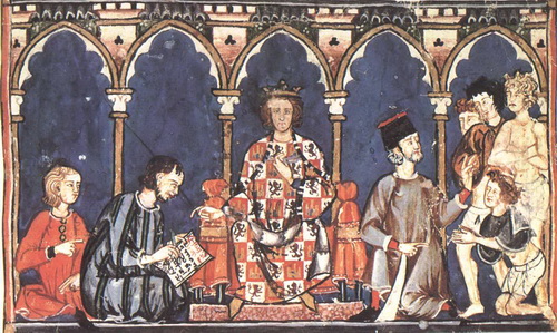 Альфонсо X Мудрый. Прижизненный портрет из «Книги игр» (1251 – 1282)